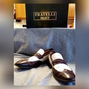 Mens Leather  Spectatur Shoes